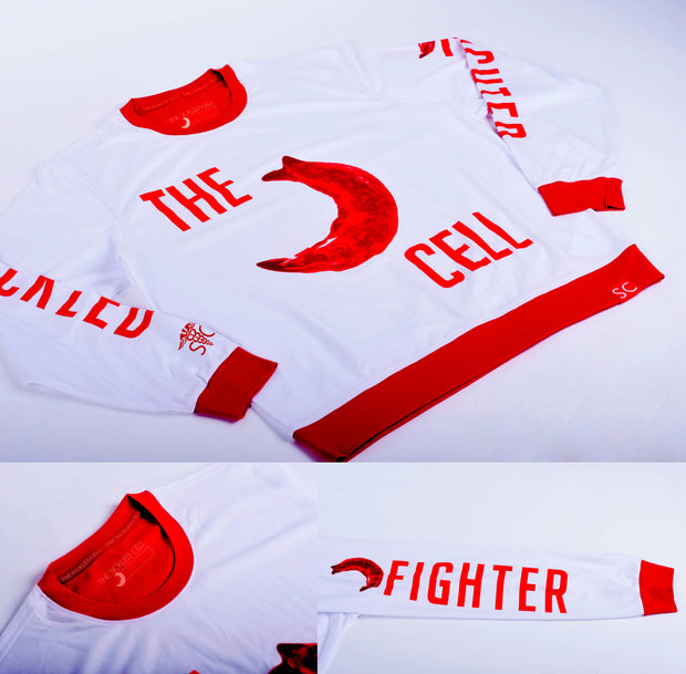 The Sickled cell white sweatshirt aka The Fighter